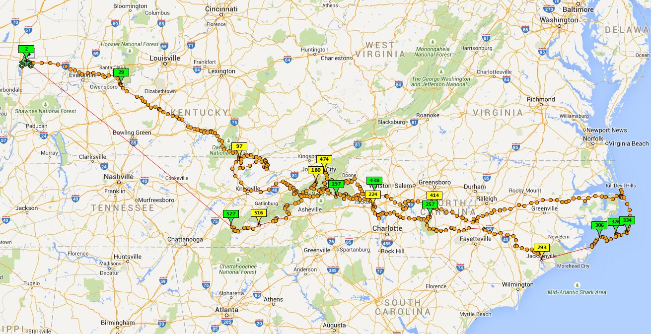 Trans America Trail Tennessee Map